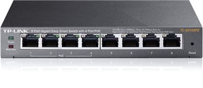 Switch TP-LINK 8portas Gigabit 4xPoE 802.3af - TL-SG108PE