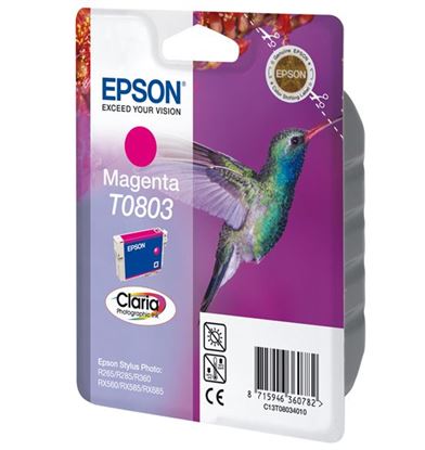 Tinteiro EPSON T0803 Magenta - Stylus Photo P50/PX6xx/PX7xx/PX8xx/R2xx/R360/RX560/RX585/RX685