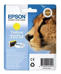 Tinteiro EPSON T0714 Amarelo - B40/110, BX3xx/600, D120, DX74xx/84xx/9400, SX2xx/4xx5/5xx/6xx