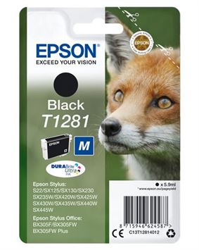 Tinteiro EPSON T1281 Preto M - Stylus S22/SX42xW/BX305