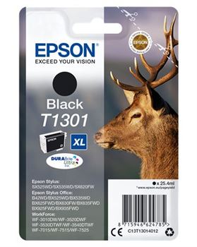 Tinteiro EPSON T1301 Preto XL - Stylus B42,BX320/5x5/625/630/9x5,SX5x5/620 & WF-3010/3520/3540/7x15