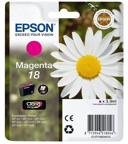 Tinteiro EPSON 18 Magenta - XP-30/x02/x05/x12/x15/x22/x25