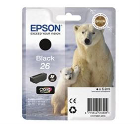 Tinteiro EPSON 26 Preto - Expression Premium XP-5xx/6xx/7xx/8xx