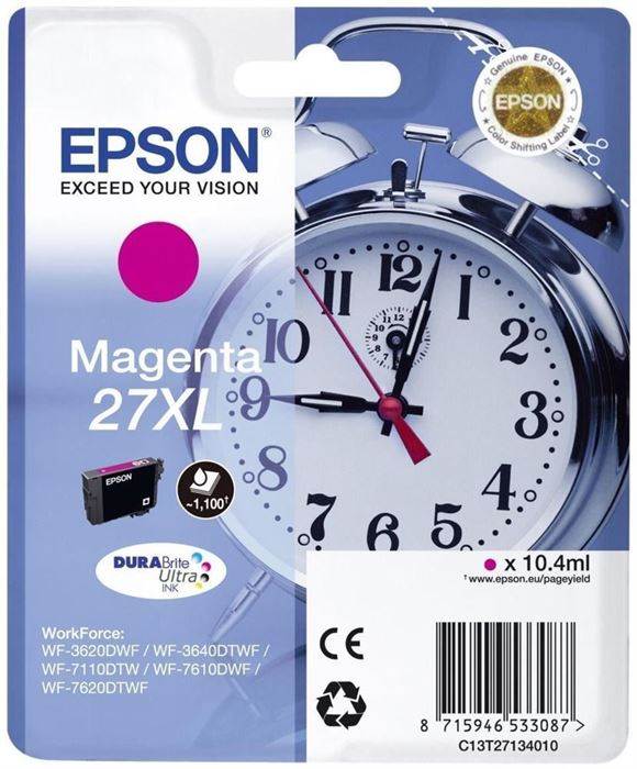 Tinteiro EPSON 27 Magenta XL - WF36xx/7110/7210/76xx/77xx