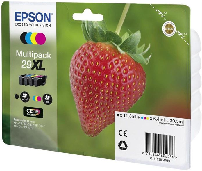 Tinteiro EPSON 29 Multipack 4 Cores XL - Expression Home XP -2xx/3xx/4xx