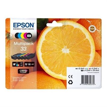 Tinteiro EPSON 33 Multipack 5 Cores + Alarme RF - Expression Home XP-530/630/635/830/900/7100