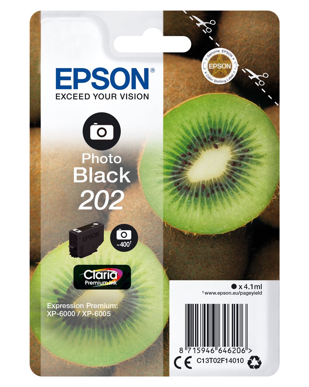 Tinteiro EPSON 202 Preto Foto + Alarme RF - Expression Premium XP-600x/610x