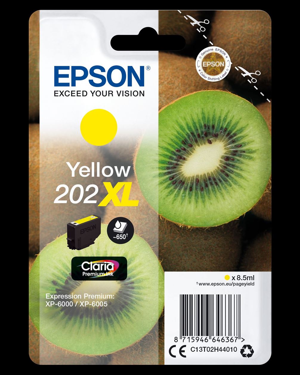 Tinteiro EPSON 202 Amarelo XL - Expression Premium XP-600x/610x