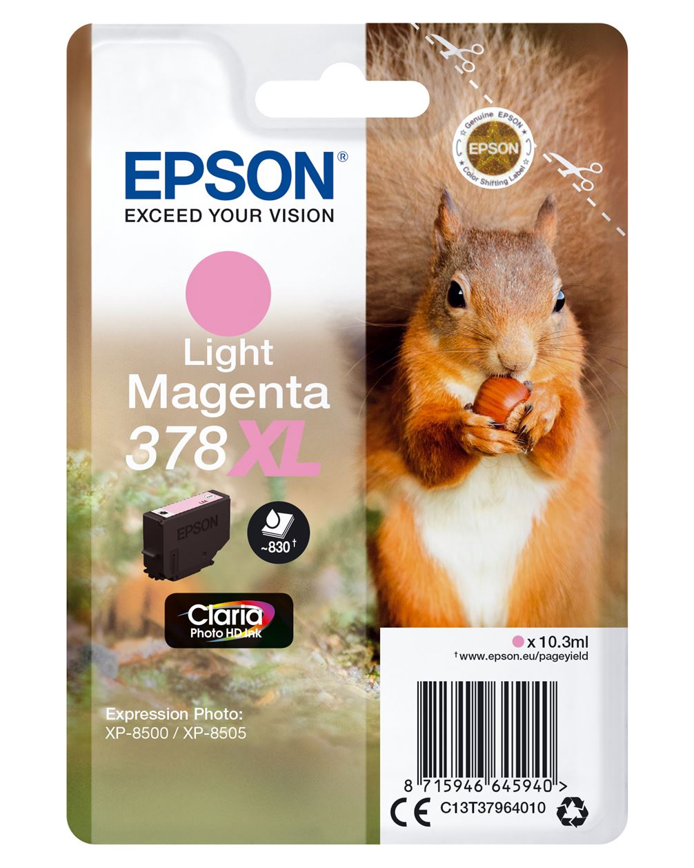 Tinteiro EPSON 378 Magenta Claro XL - Expression Photo XP-8500/8600/15000
