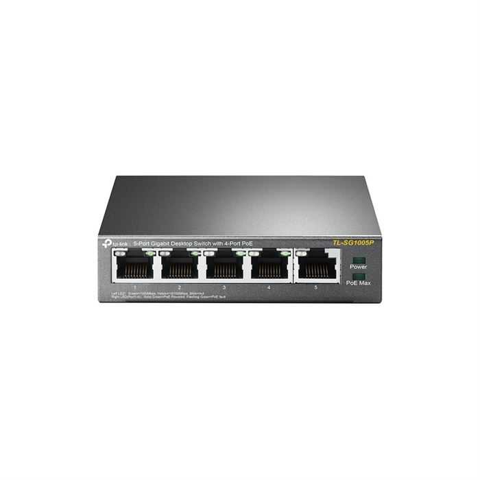 Switch TP-Link 5portas Gigabit POE - TL-SG1005P