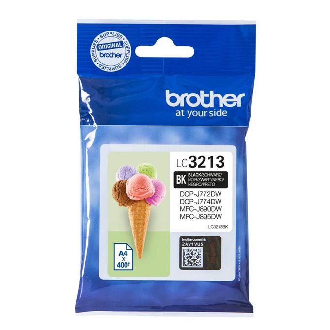 Tinteiro BROTHER LC3213BK Preto XL - DCPJ572, MFCJ491/497/890/895