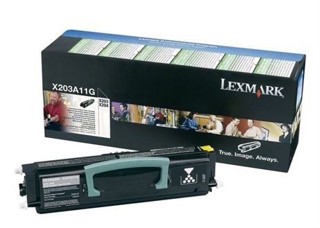 Toner LEXMARK X203A11G Preto de retorno 2,5K a 5% - X203n/X204n