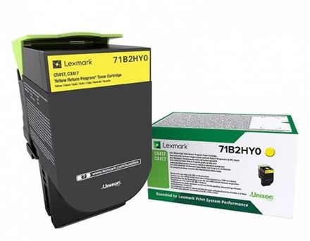 Toner LEXMARK 71B2HY0 Amarelo de Retorno 3,5K a 5%  - CS417, CS517, CX417, CX517