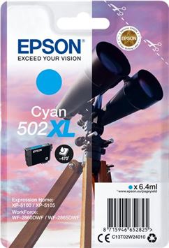Tinteiro EPSON 502 Ciano XL - XP-51xx, WF-286x