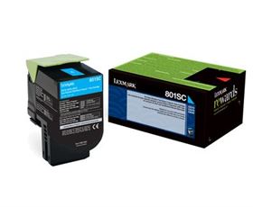 Toner LEXMARK 80C2SC0 Ciano de retorno 2K a 5% - CX310/410/510