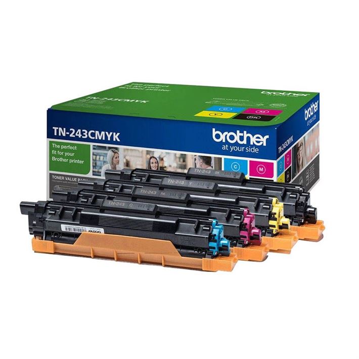 Toner BROTHER TN243CMYK Pack 4 Cores 1k - HL-L32xx, DCP-L35xx, MFC-L3730CDN/3750CDW/3770CDW