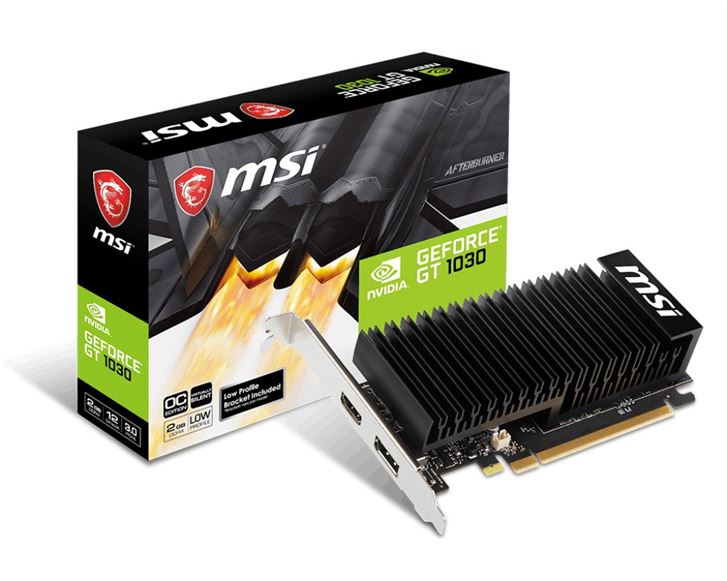 VGA MSI GT1030  2GHD4 LP OC - 2GB DDR4 HDMI/DP