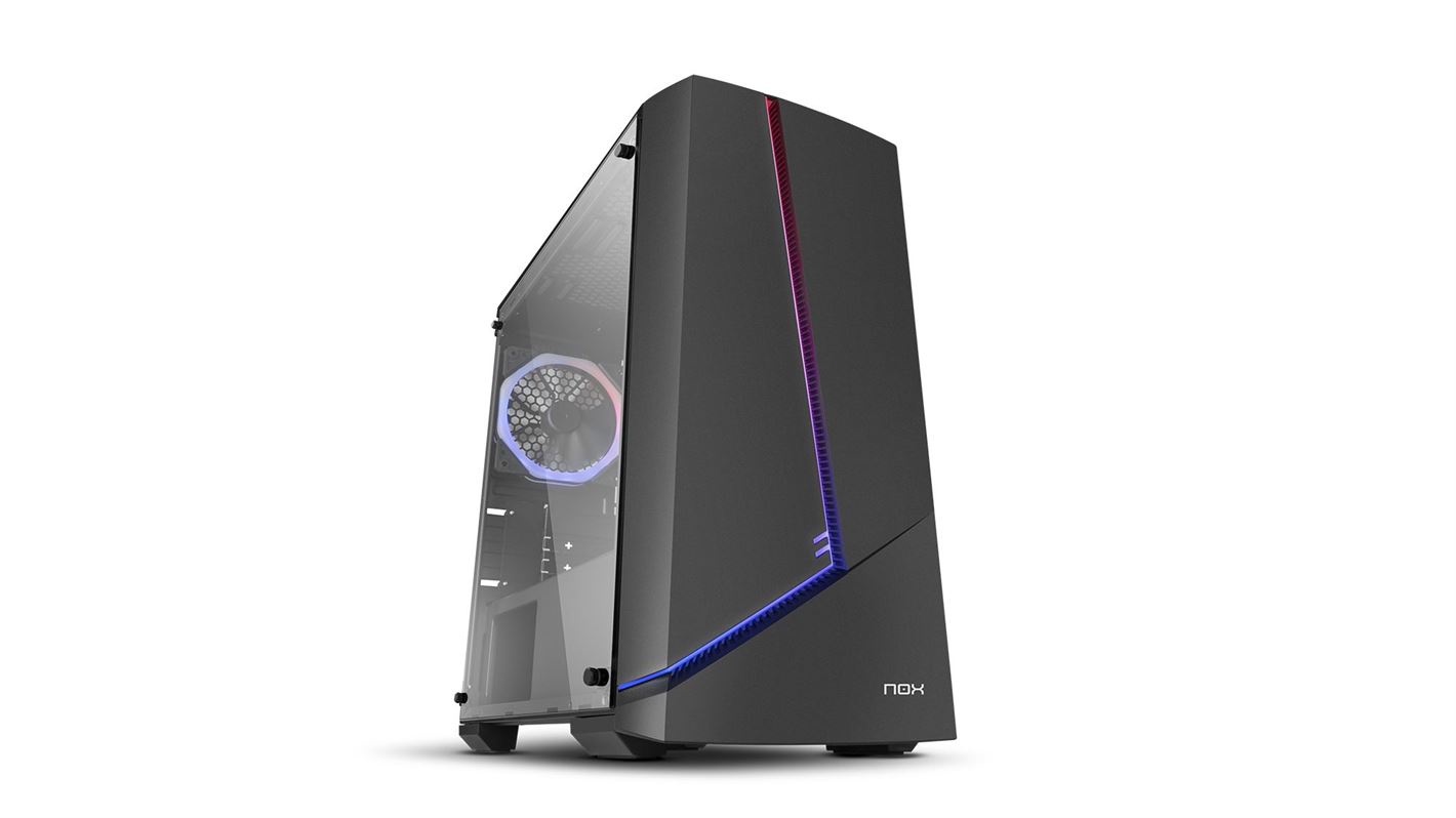 Caixa NOX Infinity Alpha Glass RGB Black mATX