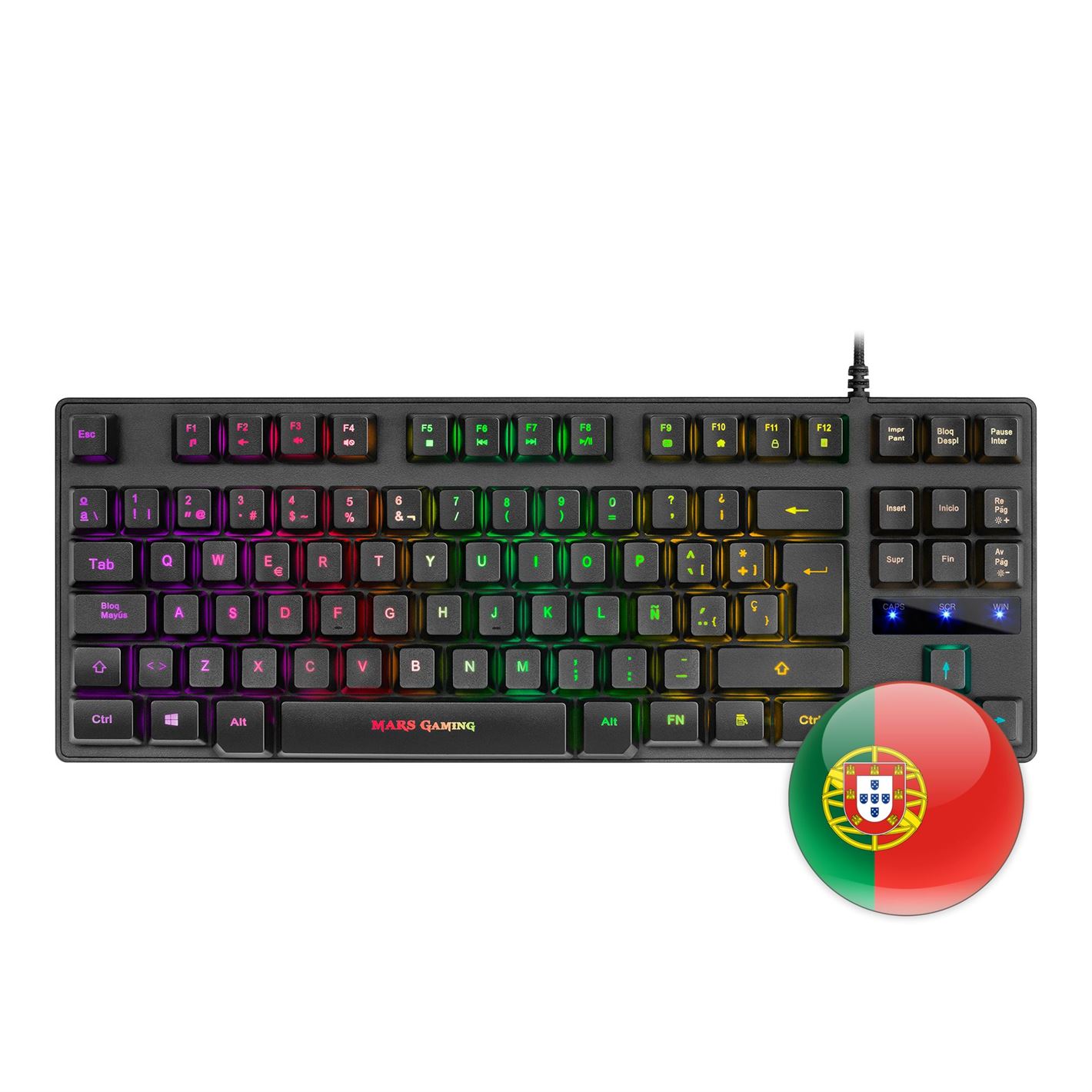 Teclado MARSGAMING Compact TKL H-MEC, Portugues - MKTKLPT