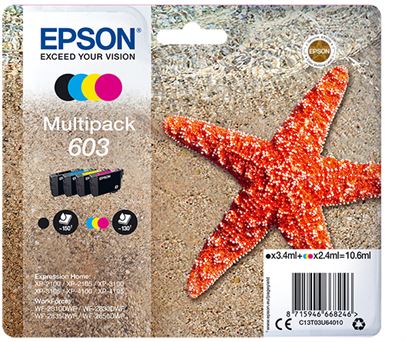 Tinteiro EPSON 603 Multipack 4 Cores + RF - WorkForce WF-28xx & Expression Home XP-210x/310x/410x