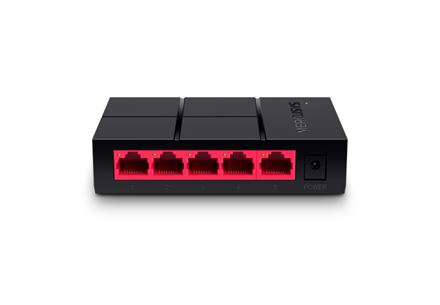 Switch MERCUSYS 5-port 10/100/1000M mini Desktop Switch, 5 10/100/1000M RJ45 ports, Plastic case
