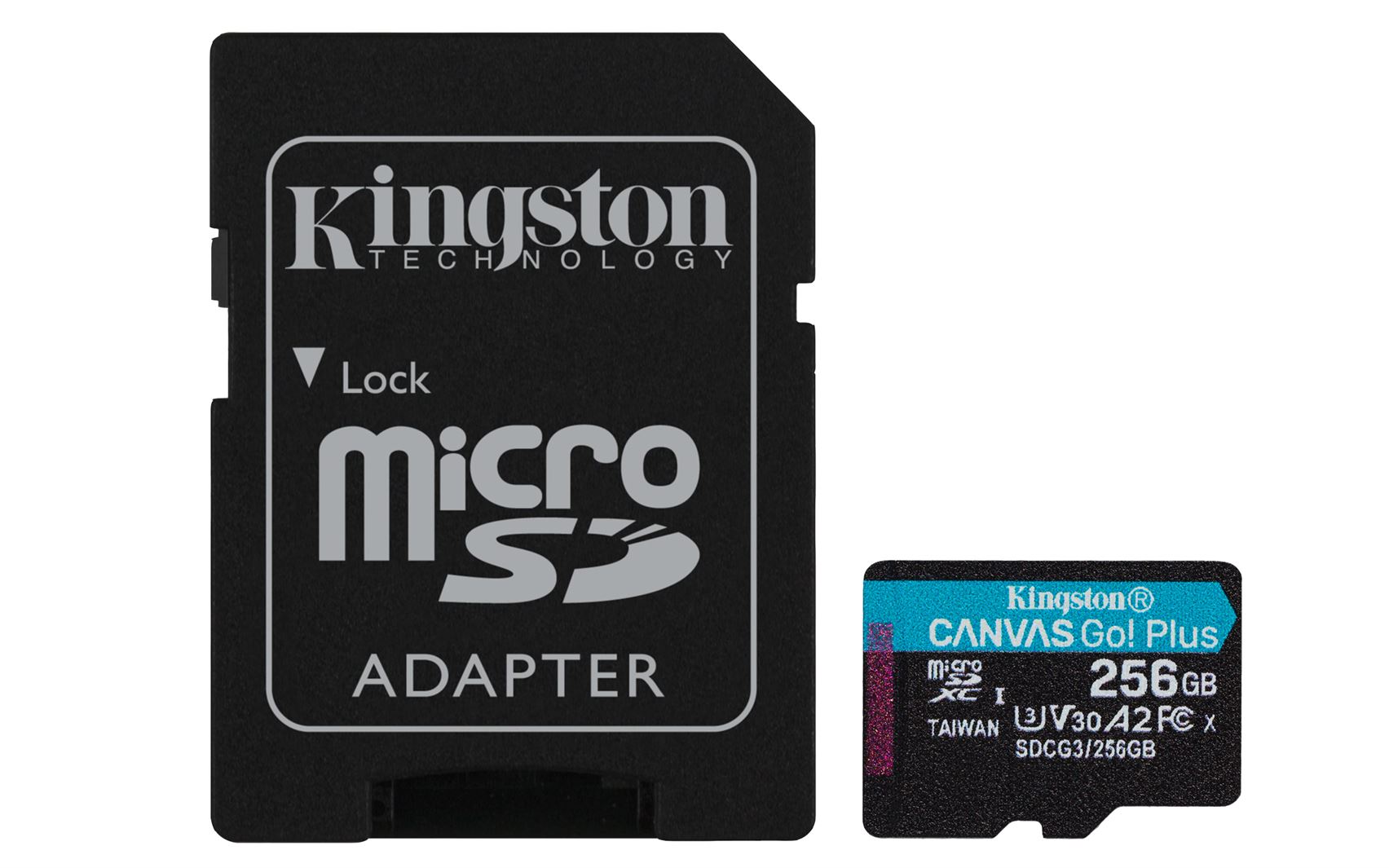 MicroSD Kingston Canvas Go Plus 256GB class10 UHS-I U3 V30 A2(170MB/s-90MB/s)