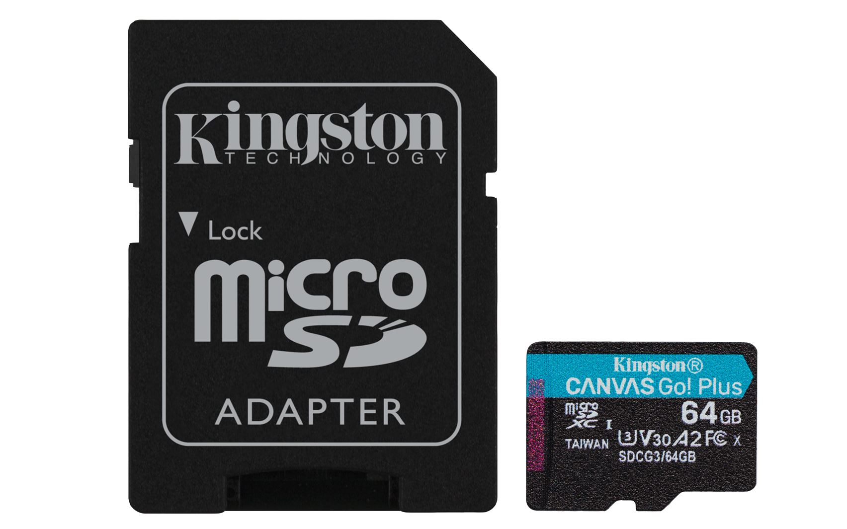 MicroSD Kingston Canvas Go Plus 64GB class10 UHS-I U3 V30 A2(170MB/s-70MB/s)