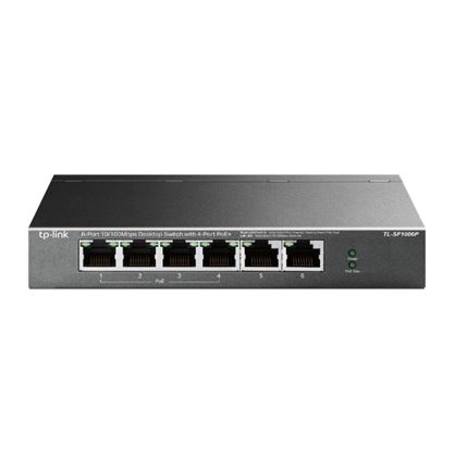 Switch de mesa TP-Link 6 portas 10/100 PoE+ - TL-SF1006P