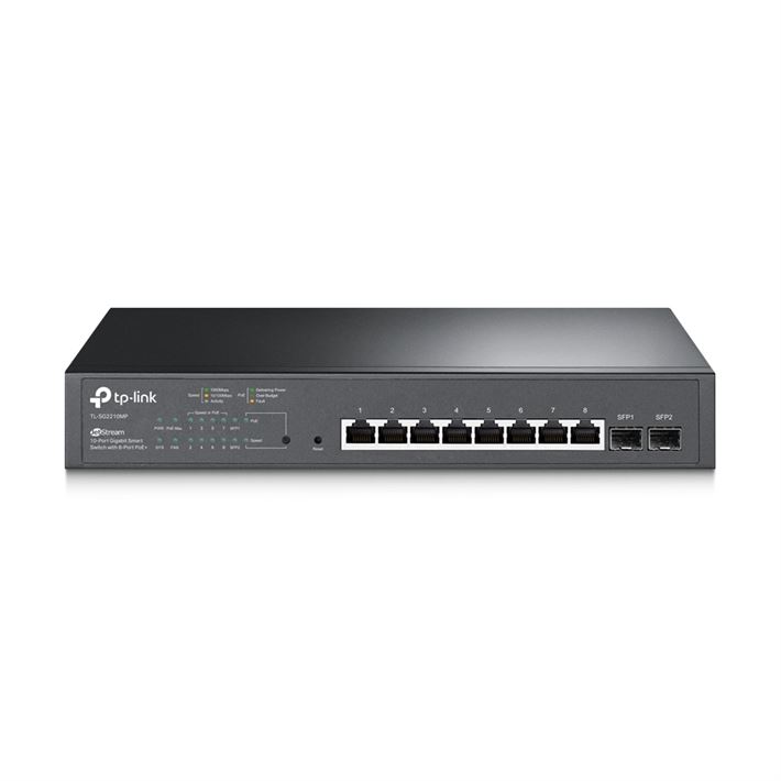 Switch TP-Link 10portas Gigabit Desktop 8portas PoE+ Smart Switch - TL-SG2210MP
