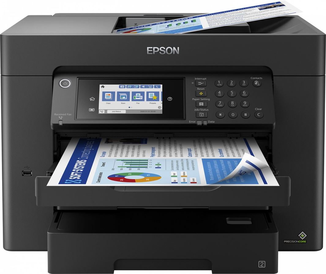 Impressora EPSON Multifunções WorkForce Pro WF-7840DTWF - A3