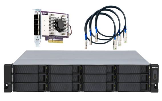 QNAP 12-bay 2U rackmount SATA JBOD expansion unit- TL-R1200S-RP