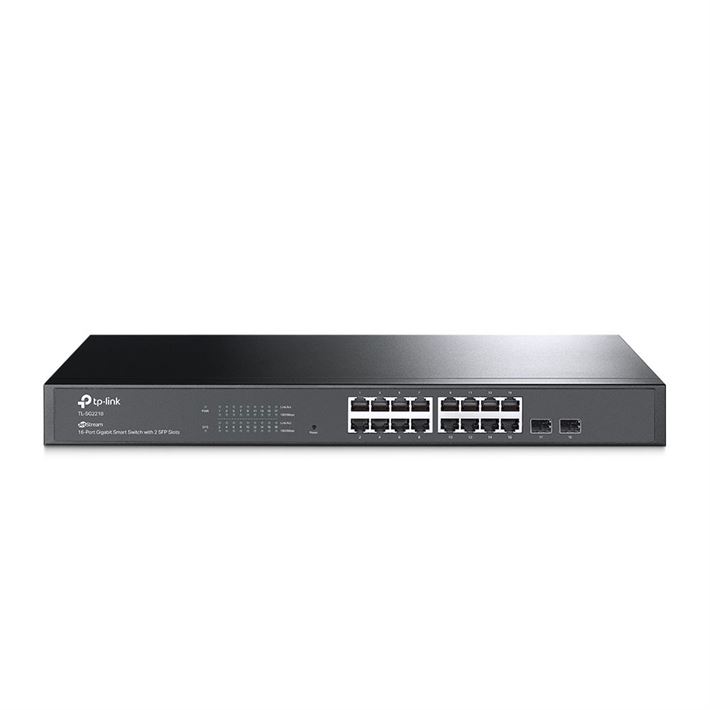 Switch TP-Link JetStream 16 Portas Gigabit Smart Switch com 2 slots SFP