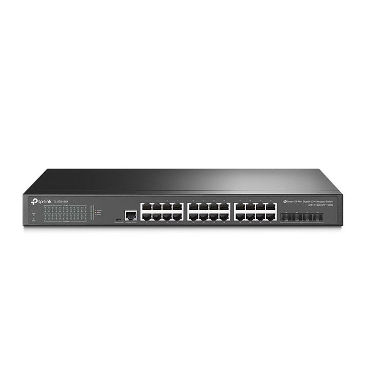 Switch TP-Link gerenciado JetStream 24 Portas Gigabit L2+ com 4 slots SFP+ de 10GE
