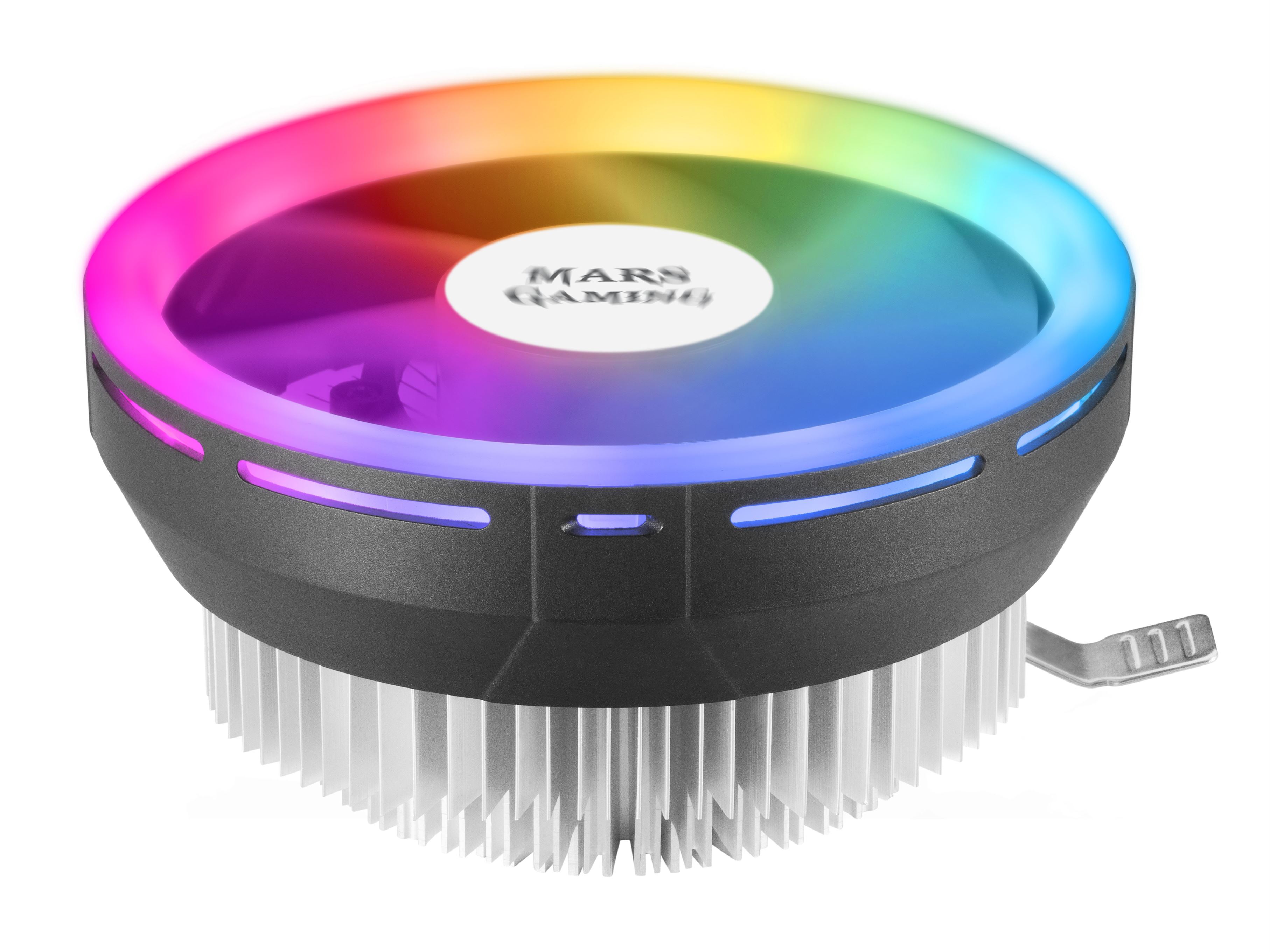 Cooler MARS GAMING MCPU120 CPU COOLER, RGB CHROMA, 12CM PWM FAN, LOW PROFILE, 120W