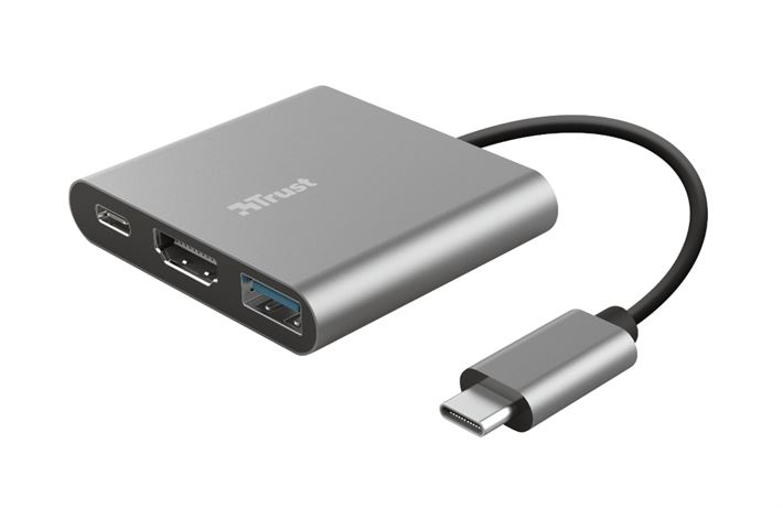Adaptador TRUST DALYX 3-IN-1 USB-C