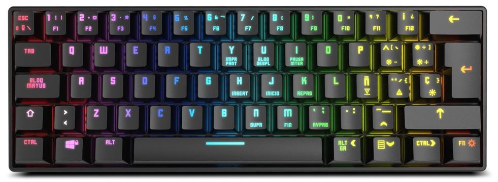 Teclado NOX Krom Kluster  RGB Gaming Mini Keyboard PT