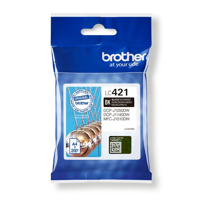Tinteiro BROTHER LC421BK Preto - DCPJ1050DW/MFCJ1010DW