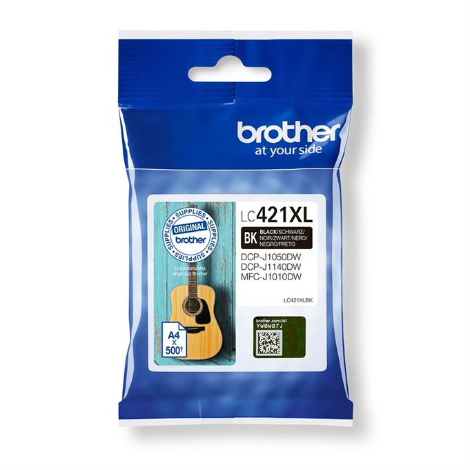 Tinteiro BROTHER LC421XLBK Preto - DCPJ1050DW/MFCJ1010DW