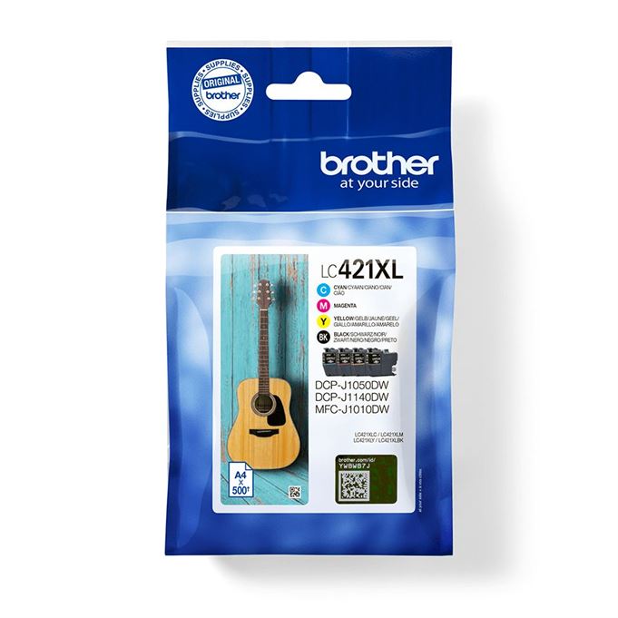 Tinteiro BROTHER LC421XLVAL Pack 4 cores - DCPJ1050DW/MFCJ1010DW