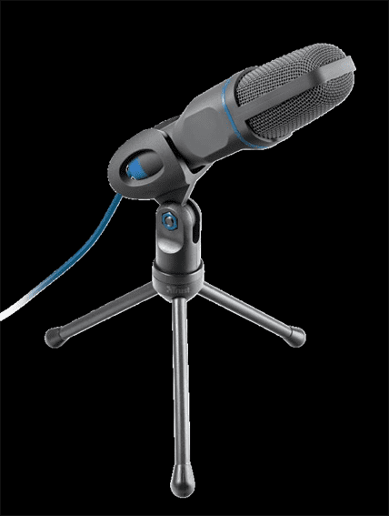 Microfone TRUST USB, ESTILO ESTÚDIO COM TRIPÉ - 23790
