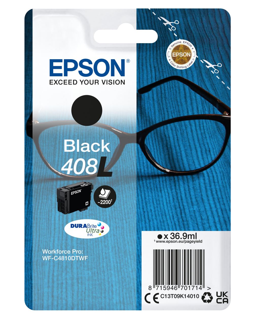 Tinteiro EPSON 408L DURABrite Ultra Ink Preto