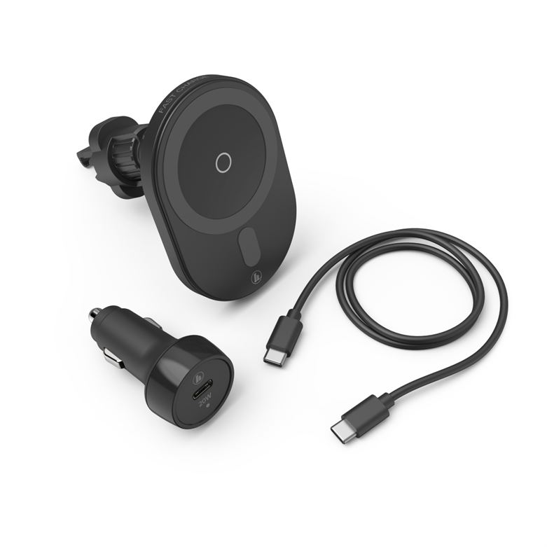 Carregador HAMA Wireless MAGSAFE "MagChargeCar FC15", black - 187268
