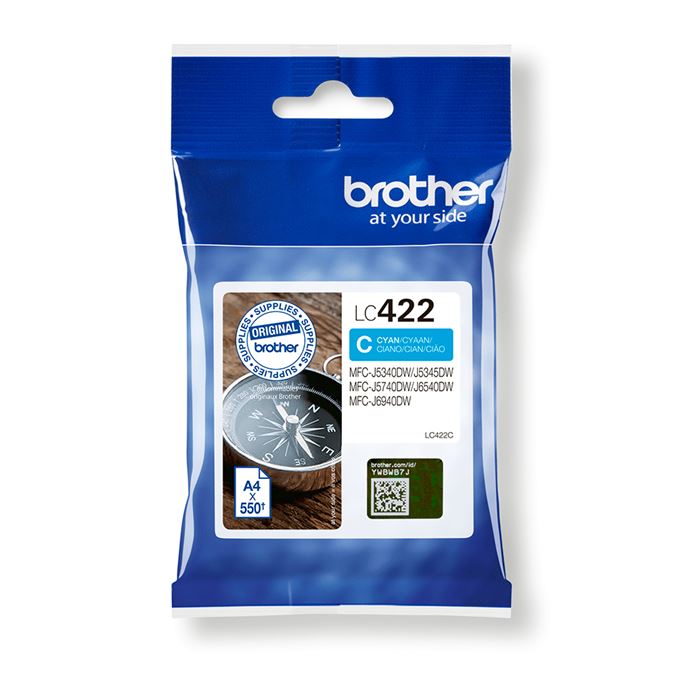 Tinteiro BROTHER LC422C Ciano - MFCJ5340/J5740/J6540/J6940