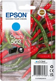 Tinteiro EPSON 503 ciano + Alarme RF - WF-296x, XP-520x