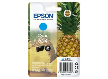Tinteiro EPSON 604 ciano - WF-2910/ 293x/ 2950, XP-220x/ 320x/ 420x