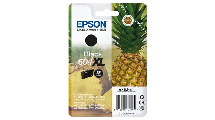 Tinteiro EPSON 604 pretoXL  - WF-2910/ 293x/ 2950, XP-220x/ 320x/ 420x