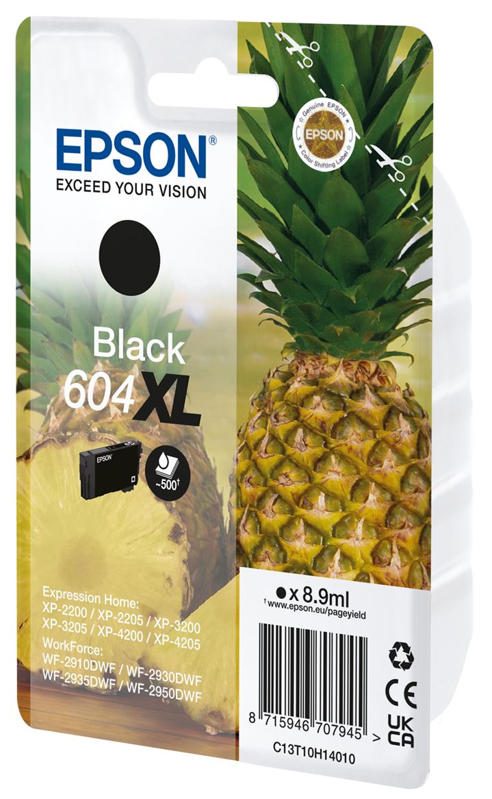 Tinteiro EPSON 604 pretoXL + Alarme RF - WF-2910/ 293x/ 2950, XP-220x/ 320x/ 420x