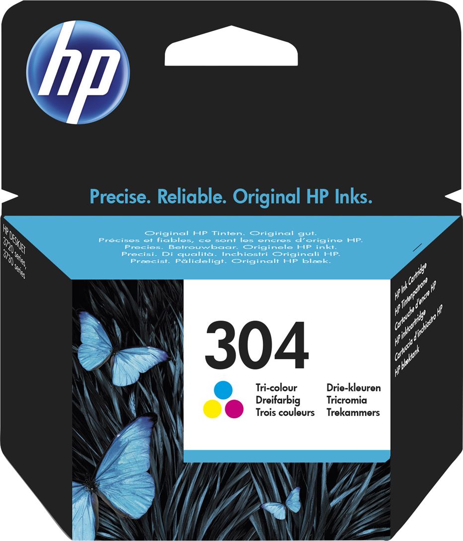 HP 304 Tri-color Original Ink Cartridge