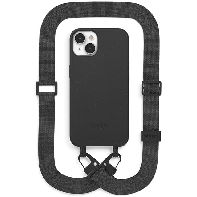 Capa Change + Lanyard Woodcessories Black / Biomaterial para iPhone 14 Plus