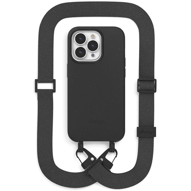 Capa Change + Lanyard Woodcessories Black / Biomaterial para iPhone 14 Pro Max
